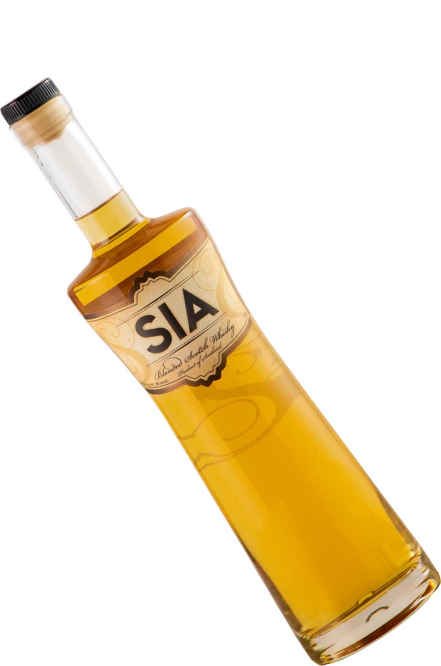 A bottle of SIA Blended Scotch Whisky